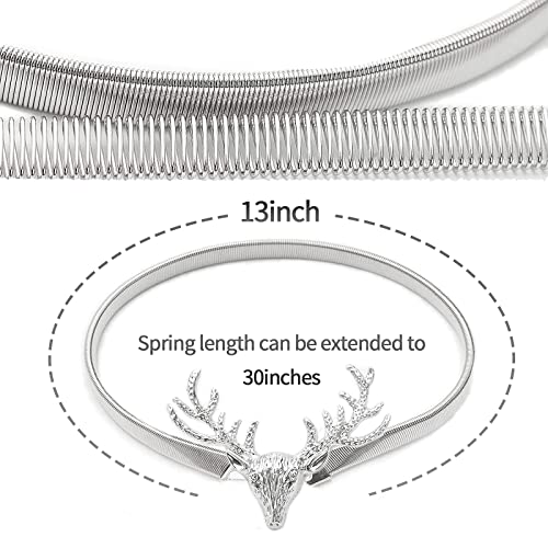 Sliver Elk 6Pack Aluminum Alloy Spring Design Curtain Ties - Leaf Carving Modern Style Holdbacks - color: Sliver Elk
