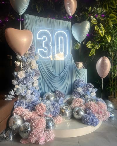 Pink Blue Heart Foil Balloons,12Pcs 18Inch Heart Shaped Balloons - color: Pink Blue