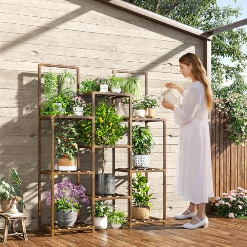 EnHomee 47.6" H Plant Stand, Indoor Outdoor Stand for Living Room Patio