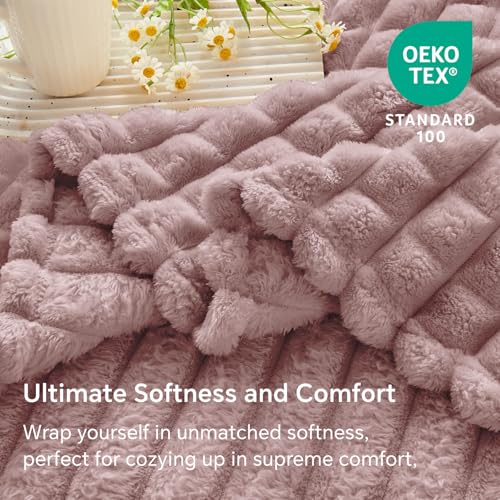 BEDELITE Berry Purple Fleece Throw Blanket for Couch, 50x60 Inches - color: Berry Pulple, size: Throw(50"x60")