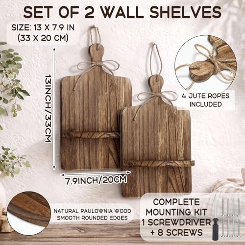 2 Pack Thanksgiving Rustic Floating Shelves Farmhouse Hanging Shelves