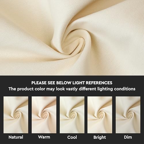 Encasa XO Table Runner, Cotton Canvas Dining Runner 13"x72" - color: Natural, size: 13x72 in