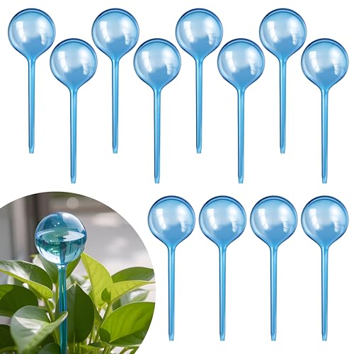 12-Pack Plastic Plant Watering Globes, Self Watering Spikes, Plant Waterer - size: M - 12 Pack