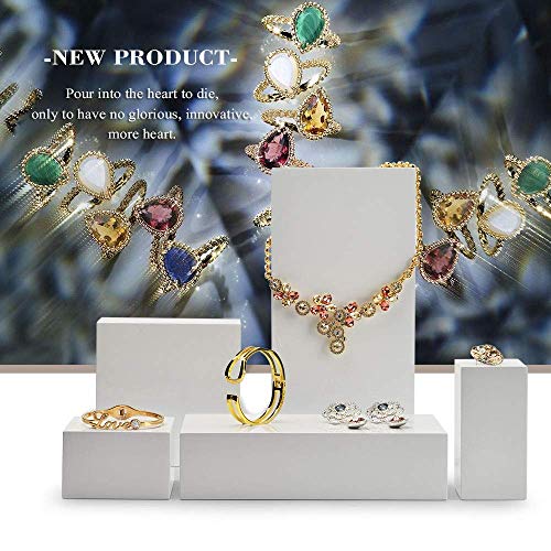 Oirlv White Display Riser for Jewelry Display,Showcase Jewelry Set Holder - color: SM05205