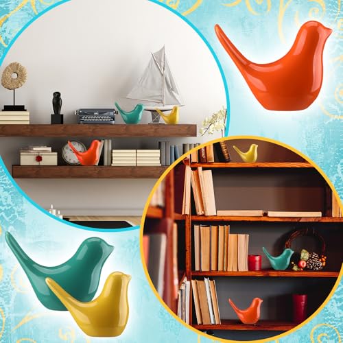 AceOrbit 3 Pcs Mid Century Modern Decor Midcentury Ceramic Birds - style: Classic