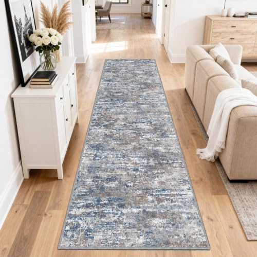 Hallway Runner Rug 3x10 Textured Non Slip Carpet Runner,Abstract Multi - color: Abstract-multi, size: 3' x 10' (Runner)