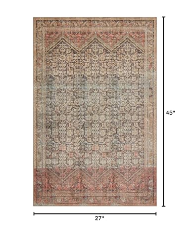 Loloi Loren Charcoal/Multi 2'-3" x 3'-9" Accent Rug - color: Charcoal / Multi, size: 2'3" x 3'9" (Rectangular)