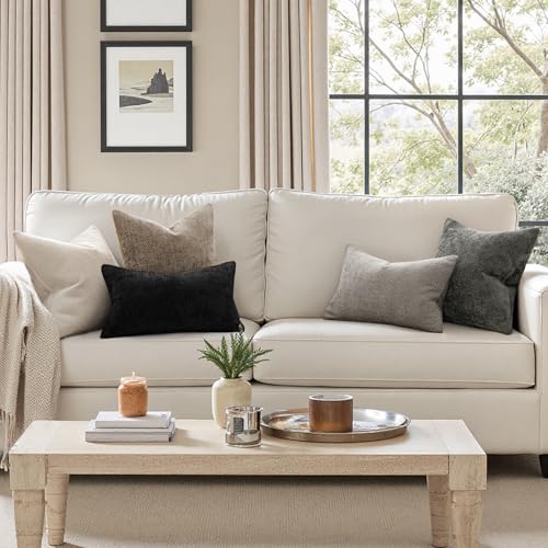 MIULEE Decorative Couch Throw Pillow Covers 18x18 Inch Neutral Beige 2 Pack - color: Beige, size: 18" x 18" (Pack of 2)