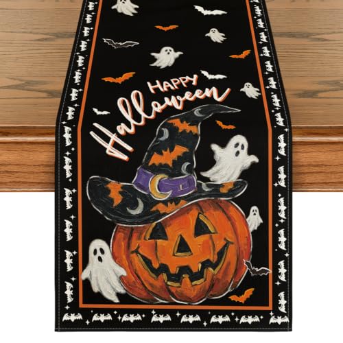 Artoid Mode 210 GSM Halloween Table Runner Home Party Decor 13x108 Inch - size: 13" x 108", Table Runner