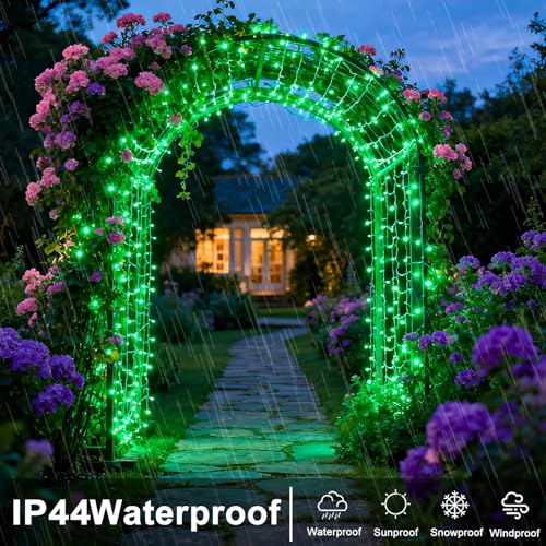 82FT 250 LED String Lights Indoor, Green Christmas Lights Outdoor - color: Green, size: 82FT 250LED