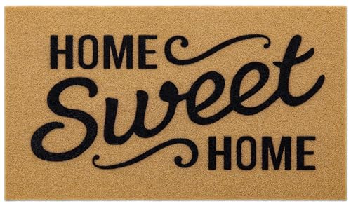 OLANLY Front Door Mat 30x17, Low Profile Doormat (Home Sweet Home) - size: 30" X 17"