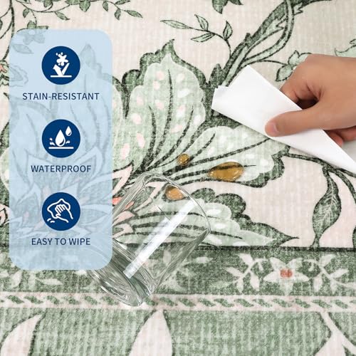 GarveeHome Area Rug - color: Sage Grove, size: 7' x 10' (Rectangular)