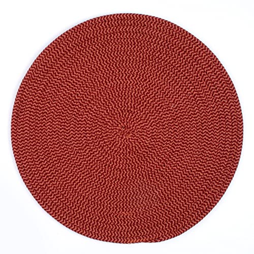Stylish Braided Corded Placemat (15" Round, Merlot) - color: Merlot, size: 15" Round