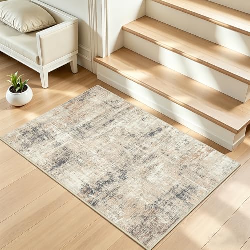 2x4 Area Rugs for Entryway Bathroom, Abstract Kitchen Mats for Floor,Gold - color: Grey/Gold, size: 2' x 4' (Rectangular)