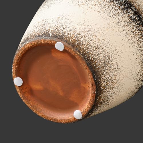 Rustic Ceramic Vase, 11 Inch Tall - color: Dark Brown, size: 11 inch