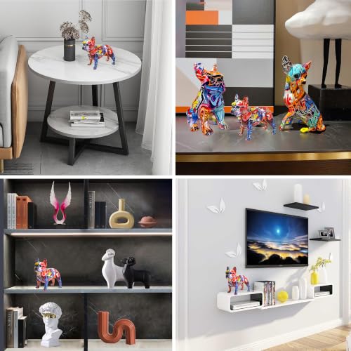 French Bulldog Statue Sculpture Modern Graffiti Dog Home Decor Figurine - color: C1