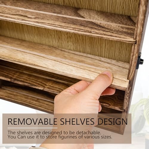 16x20 Large Shadow Box Frame with Removable Shelves,Collectible Display Shelves Case,Military Challenge Coin Display Case,Wood Shadow Boxes Display Cases for Keepsake,Pictures - color: Wood, size: 16*20