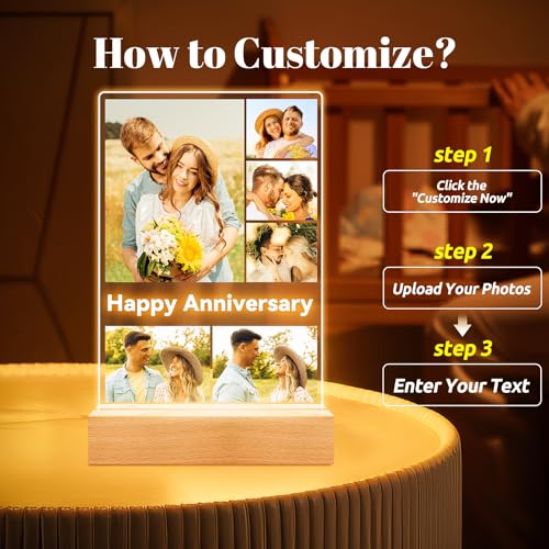 Custom Picture Frames, Personalized Anniversary Couple Gifts for Women Men - color: Style 04