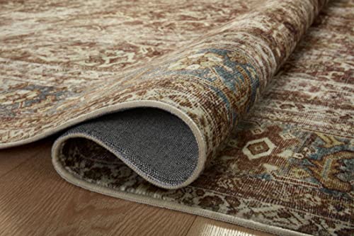 Loloi Magnolia Home Sinclair Rust/Lagoon 8'-6" x 11'-6" Area Rug - color: Rust / Lagoon, size: 8'6" x 11'6" (Rectangular)