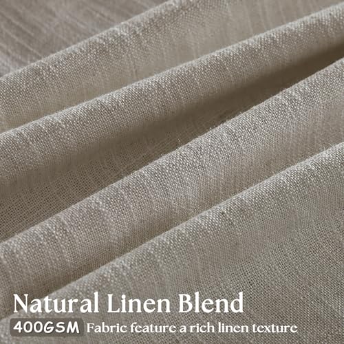 Burlywood Birch Pinch Pleated Thick Linen Curtains 112 Inches Long - color: Burlywood Birch, size: 40"W x 112"L (Pack of 2)