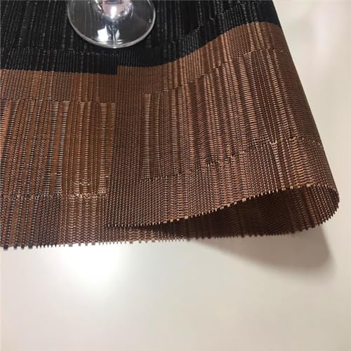 PIGCHCY Placemats,Durable Placemats for Dining Table,Washable Woven Vinyl Kitchen Placemats Set of 4 (Brown) - color: A: Brown, size: 4 Placemats
