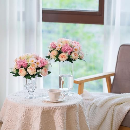 Flower Balls Centerpieces for Tables: Pink Silk Rose, 10Pcs - color: Pink & Purple, size: 10 PCS