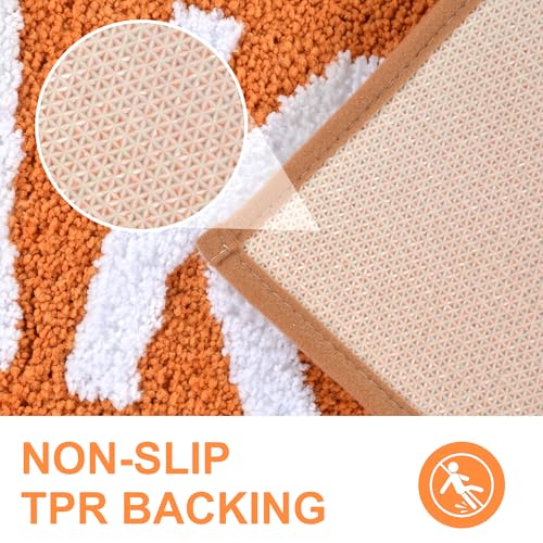 Zeeinx Get Naked Bath Mat Cute Bathroom Rugs Orange Bath Mat 20”x32” - color: Orange, size: 1'8" x 2'8" (Rectangular)