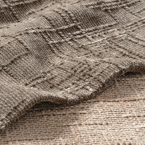 MIULEE Chenille Textured Throw Pillow Covers Taupe Grey 16x16 Set of 2 - color: Taupe Grey, size: 16" x 16" (Pack of 2)