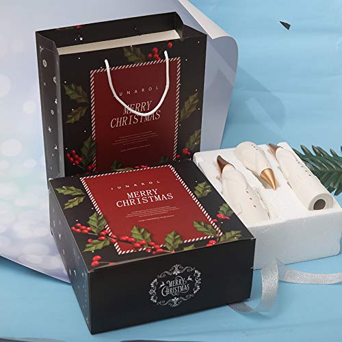 Santa Claus Figurine Christmas Reindeer/Christmas Table Decoration Santa Claus Set with Gift Bag (3 Pieces in Set)