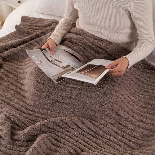 BATTILO Soft Chenille Throw Blanket for Couch, Camel Throw Blanket, 50"x60" - color: Camel, size: 50"x60"