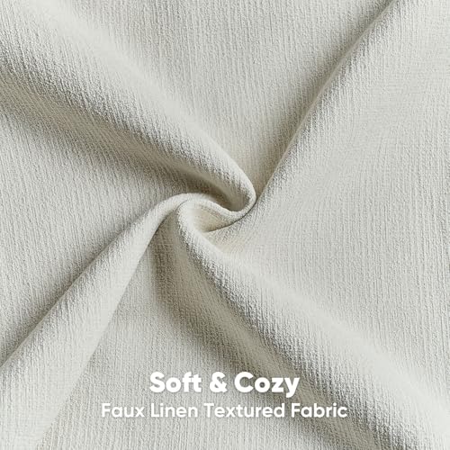 HAUSSY Set of 2 Soft Chenille Throw Pillow Covers 22x22 Inch, Cream - color: Cream, size: 22" x 22" (Pack of 2)
