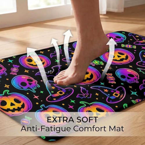 Laser Pumpkin Kitchen Comfort Mat 36x20in Anti-Fatigue Kitchen Mats - color: Laser Pumpkin