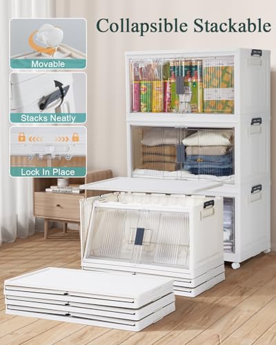OlarHike 97QT Storage Bins with Lids for Closet, Garage, Shelves, 3 Pack - size: 97QT