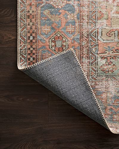 Loloi Loren Terracotta/Sky 2'-6" x 7'-6" Runner Rug - color: Terracotta / Sky, size: 2'6" x 7'6" (Rectangular)