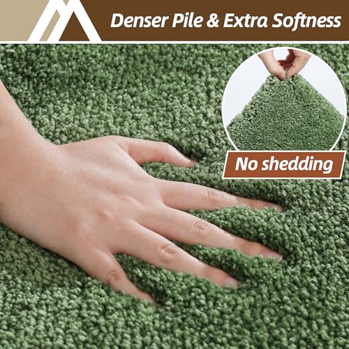 COSYHOMEER Extra Thick Bath Rugs for Bathroom Non Slip Bath Mat 24x48 Green - color: Green, size: 2' X 4' (Rectangular)
