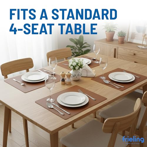 Frieling Davanti By Frieling Everyday Rectangular Placemat - Novo Cuero Brown, Set of 6 - color: Novo Cuero Brown