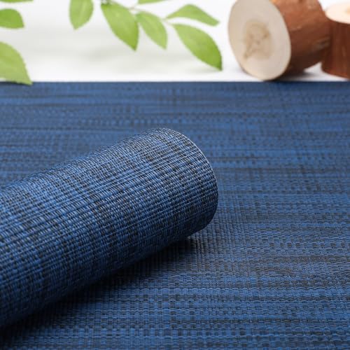 Myir JUN Placemats Set of 8 Kitchen and Dining Table Placemats - color: Dark Blue, size: Set of 8