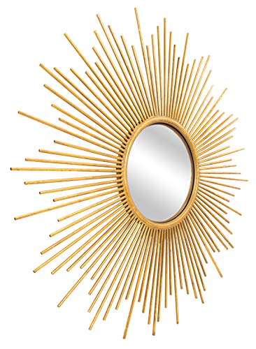SAFAVIEH Home Collection Vila 41-inch Gold Sunburst Round Mirror