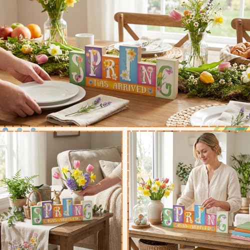 Easter Decorations, Wooden Easter Table Decorations