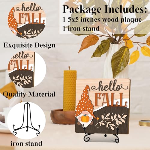 Hello Fall Sign Decor, Fall Decorations for Home, Fall Desk Decor - color: Table Decor