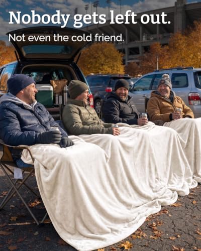 Fleece Blanket Giant Size 120" x 180" - Ultra-Soft Flannel Throw - Cream - color: 01 - Cream, size: Giant Blanket (180" x 120")