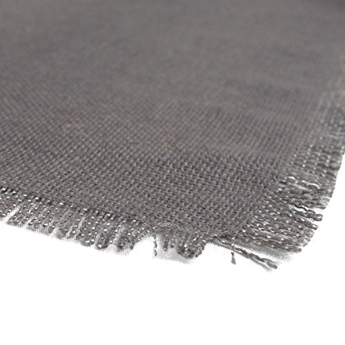 DII Jute Burlap Collection Kitchen Tabletop, Placemat Set, 13x19, Solid Gray, 6 Count - color: Solid Gray, size: Placemat Set, 13x19"