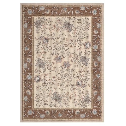GarveeHome 8x10 Brown Washable Area Rug Living Room Bedroom Non Slip - color: Brown, size: 8' x 10' (Rectangular)