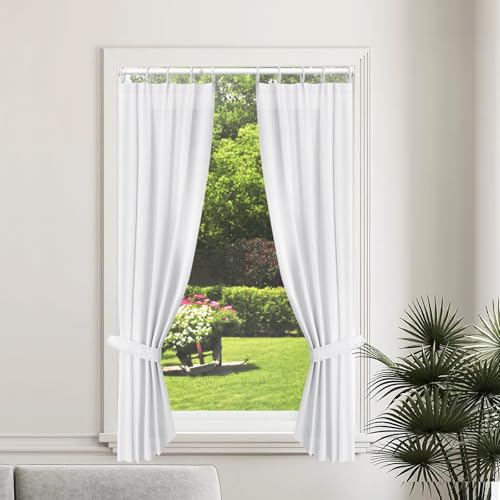 4Pcs Spring Tension Curtain Rod, White Tension Rod 16-36 Inch - color: White, size: 16-36inch(4PCS)