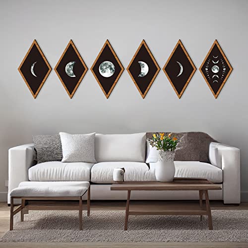 Sintuff Mushroom Wall Art Gothic Boho Sun Moon Phases Decor,Moon - style: Moon