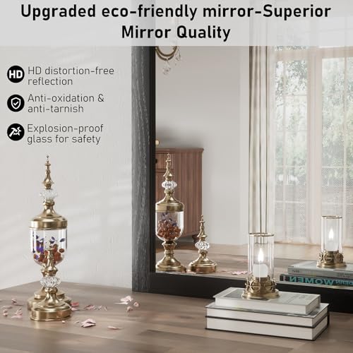 PAIHOME Black Farmhouse Bathroom Vanity Mirror 24" x 36" - color: Black, size: 36"L x 24"W