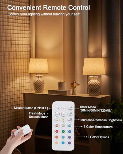 UMEXUS 13" Small Rechargeable Cordless Table Lamp, Pineapple Ceramic Base