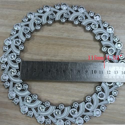 2 Pack Silver Curtain Tiebacks Round Drapery Holdbacks, 20 Crystals - style: 20 Crystals Silver