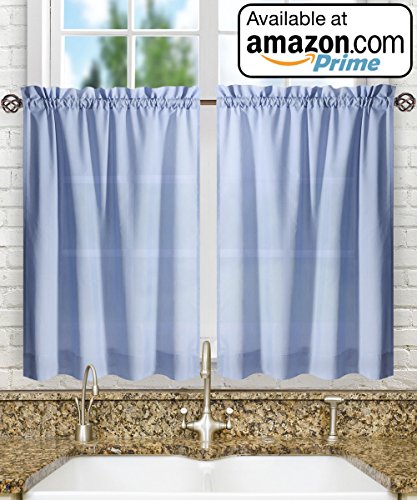 Ellis Curtain Stacey 54-by-13 Inch Ruffled Filler Valance (Slate) - color: Slate
