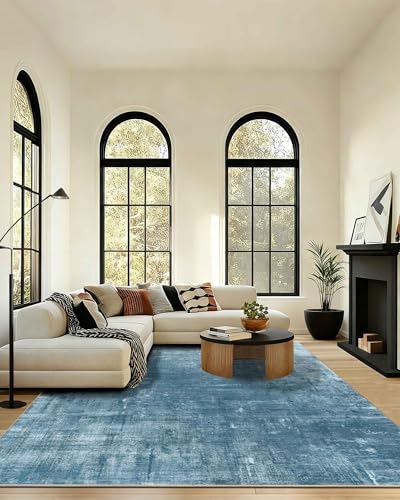 8x10 Area Rugs for Living Room Large Modern Washable Rug, Blue - color: Blue, size: 8' x 10' (Rectangular)